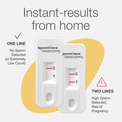Result window view from the SpermCheck Vasectomy Kit showing readout area.
