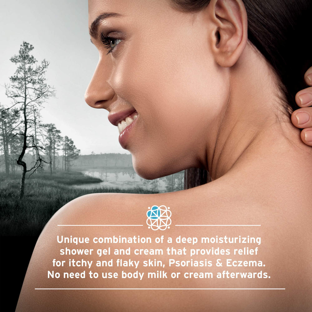 Sphagnum Botanicals moisturizing shower cream foam conveys luxurious softness