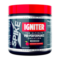 Spike Igniter Hardcore Energy CherryBerry bottle front showing bold flavor and energy potential