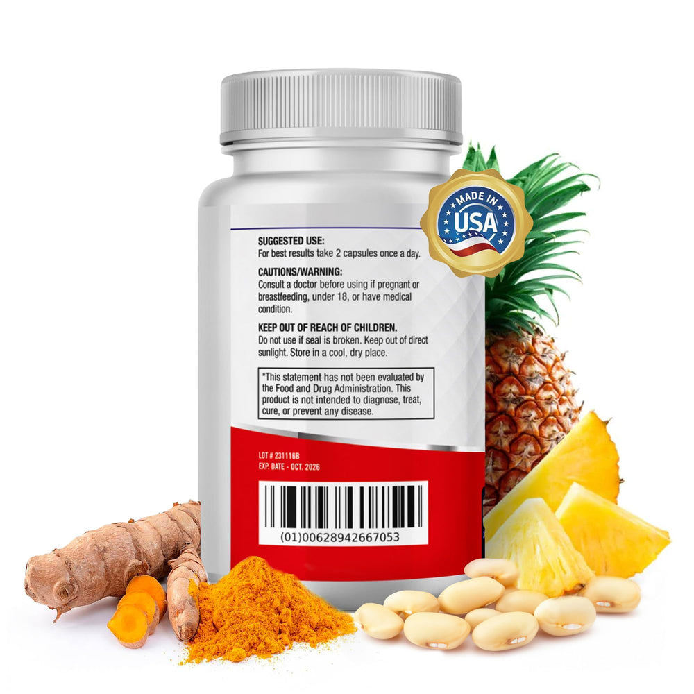 Spike Protein Detox USA-made stamp underscores local sourcing.