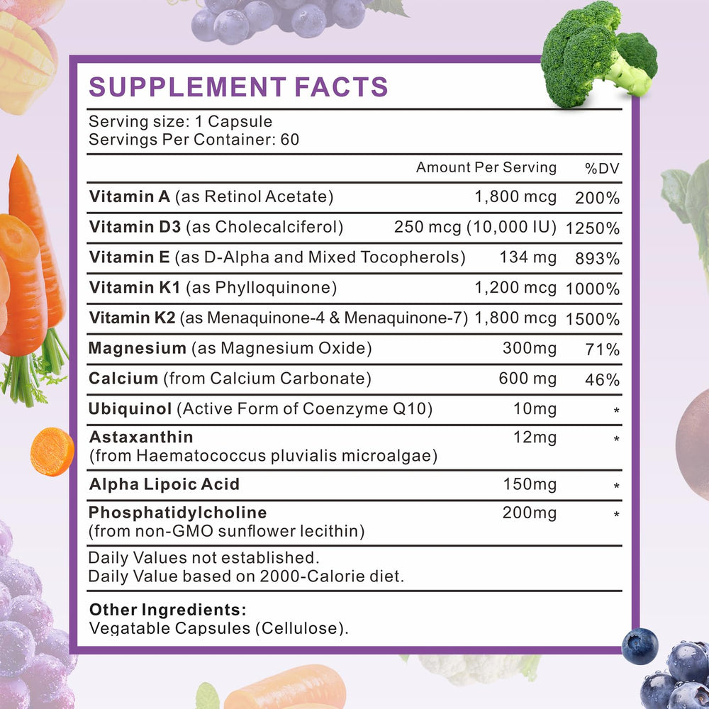 Spliferkou ADEK capsules closeup highlighting easy-to-swallow vegetarian capsules