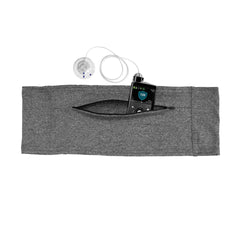 Spoonie Threads double-pocket-belt-full-gear carries insulin pump, glucose monitor, and phone.
