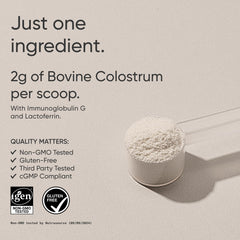 Sports Research Colostrum Powder scoop showing convenient one-scoop serving