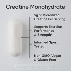 Sports Research Creatine Monohydrate Capsules packaging and easy on-the-go form for workouts