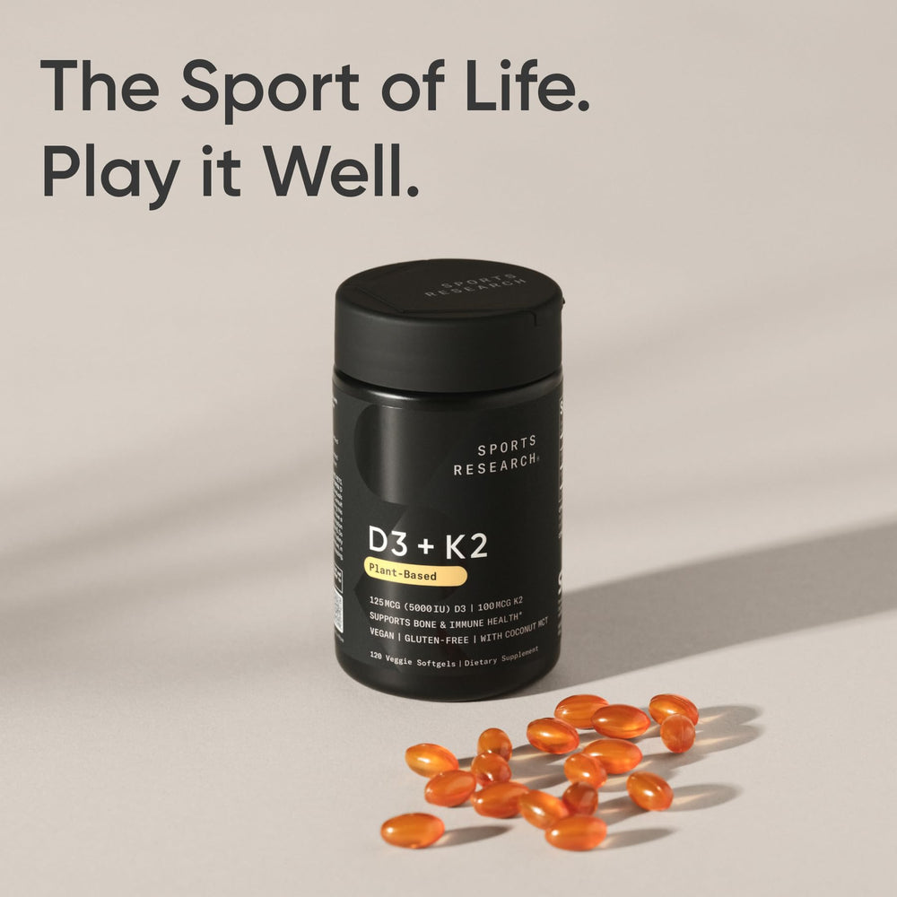 Sports Research non-GMO verified label highlights purity.