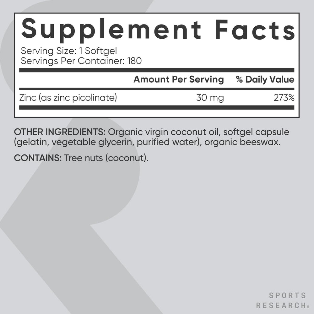 Sports Research manufacturing badge confirms US cGMP compliant facilities.