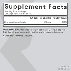 Sports Research manufacturing badge confirms US cGMP compliant facilities.