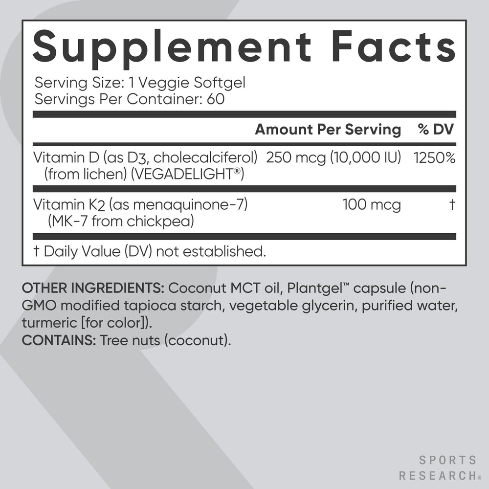 Sports Research 60-count bottle shows clean label and third-party tested quality.