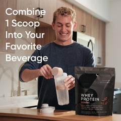 Sports Research whey protein shake in a bottle supports post-workout recovery.