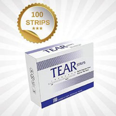 Sports World Vision box of 100 sterile strips for eye care support.