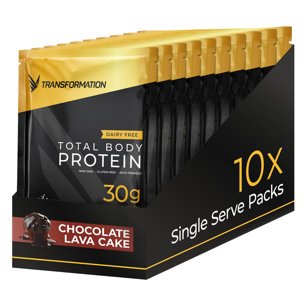 SPR BODY Transformation Protein bottle showing chocolate flavor for convenient fueling.