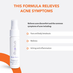 Bottle cap close-up of Sprayology Acne Tonic for discreet use.