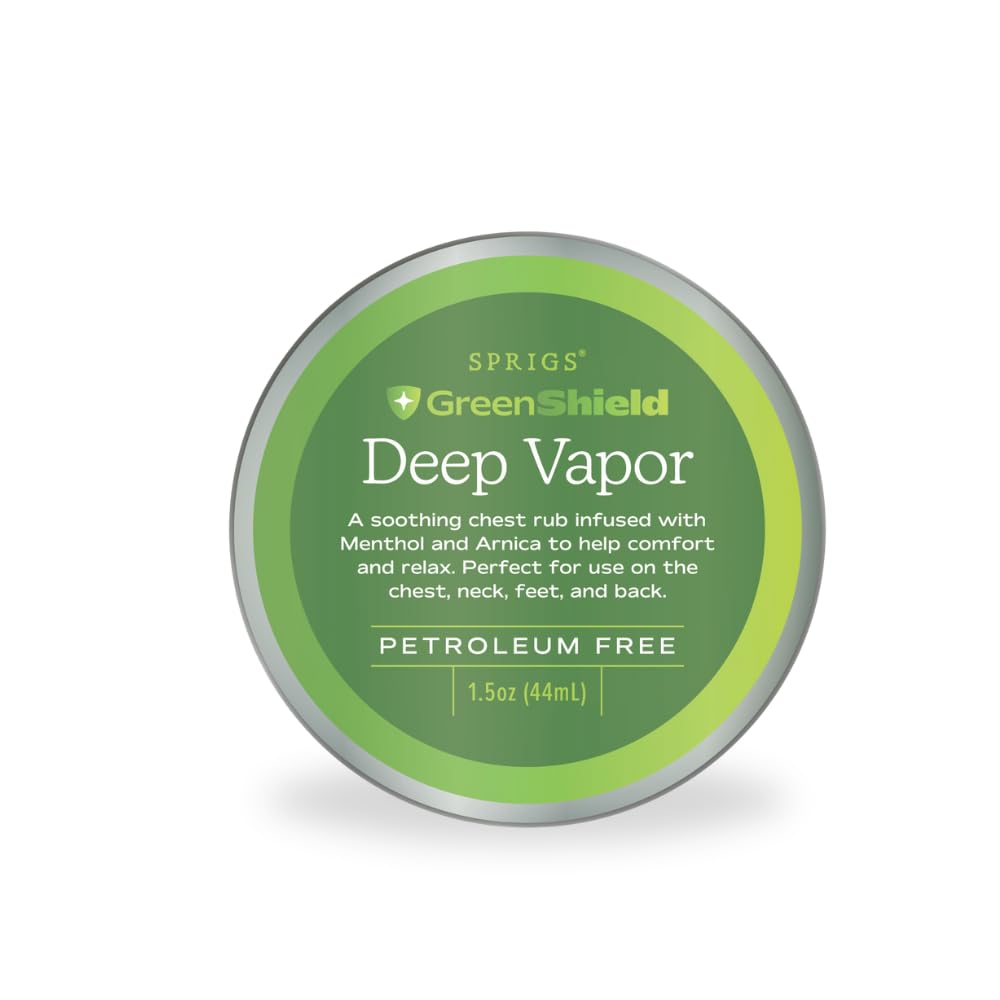 SPRIGS Deep Vapor balm jar for portable daily skin conditioning.