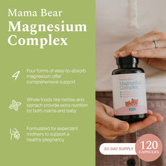 Sprigs Mama Bear capsules packaging emphasizing easy daily dosing for expecting moms.