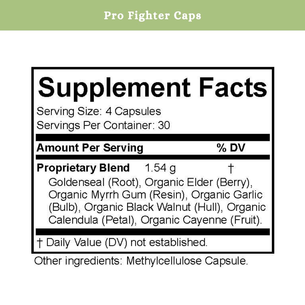 SPRIGS Pro-Fighter usage scene with water glass and capsules ready.