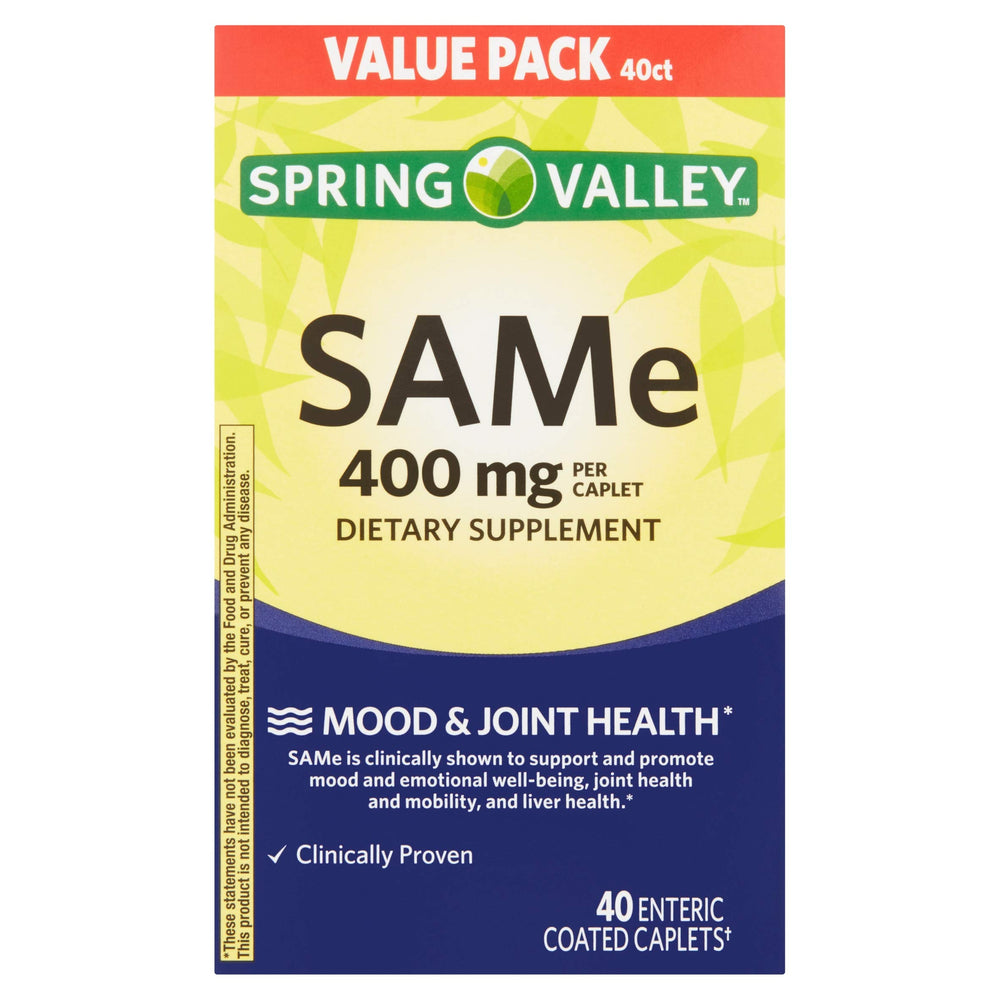 Spring Valley CoQ10 400mg caplets box, packaging detail for daily use.