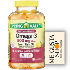 Spring Valley Omega-3 softgels bottle front for a simple daily supplement routine