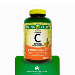 Spring Valley Vitamin C 500 mg with 7-day organizer included for easy planning