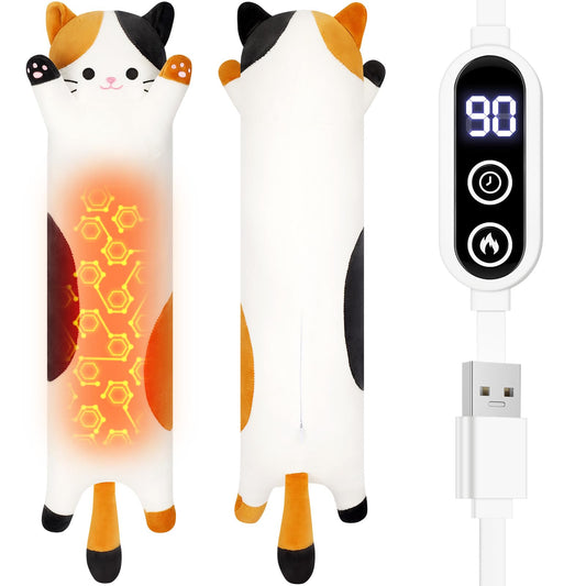Sprinqdawin Calico Cat Heating Pad fabric texture for cozy warmth and comfort.
