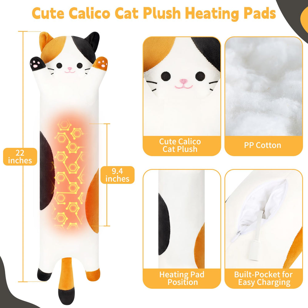Sprinqdawin Calico Cat Heating Pad USB power cable offers versatile charging options.