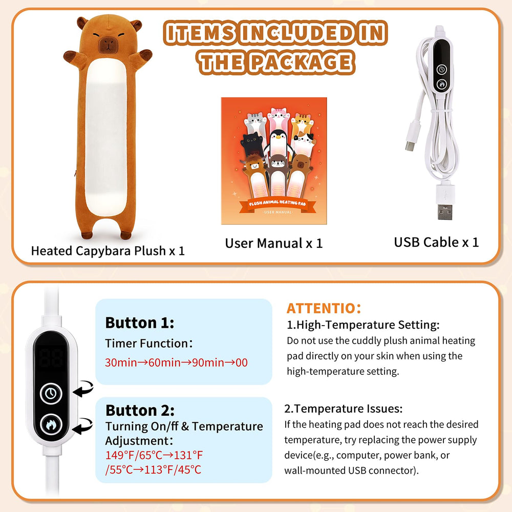 USB-powered Sprinqdawin Capybara includes pocket for essentials.