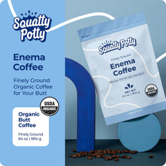 Squatty Potty Enema Coffee roast image showing 419°F medium roast.