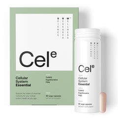 SRW Cel Essential bottle front view for daily vitality and aging support.