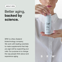 SRW Cel Essential label closeup emphasizes 17 essential nutrients.