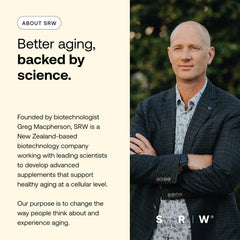 SRW branding on box communicates science-backed wellness