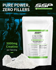 SSP Creatine Monohydrate measuring scoop shown for precise dosing
