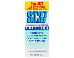 ST.37 Solution label closeup highlighting antiseptic formula