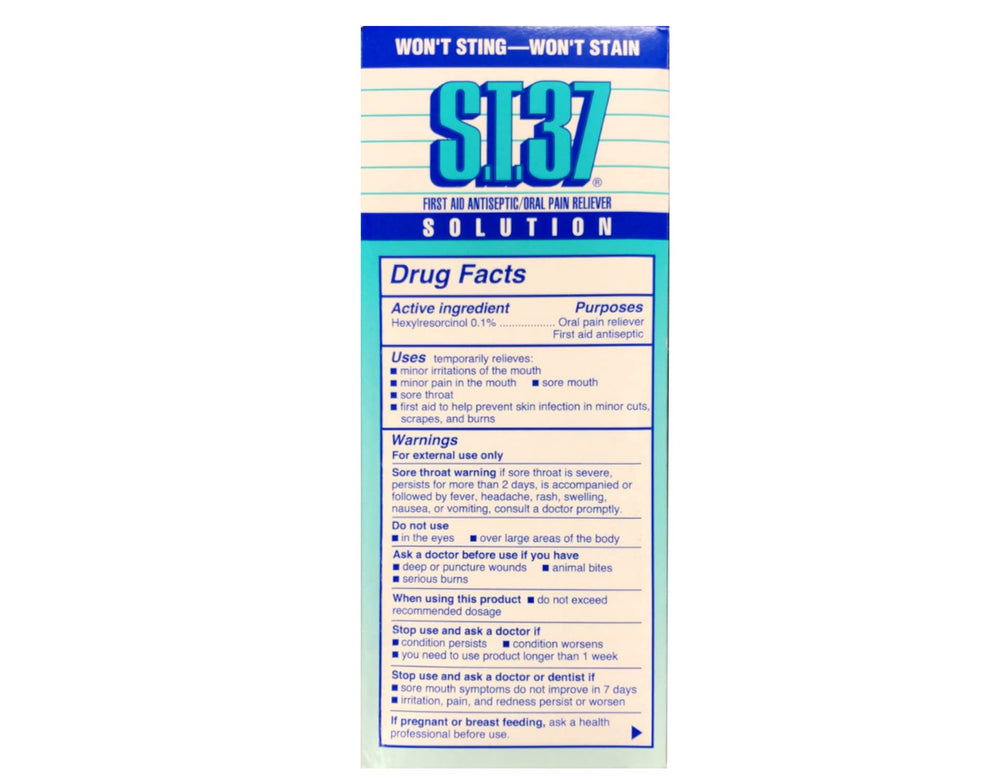 ST.37 Solution mouth-care application showing gentle use around the mouth
