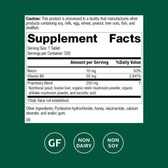 Standard Process B6-Niacinamide tablets close-up showing compact capsules for heart and digestion support
