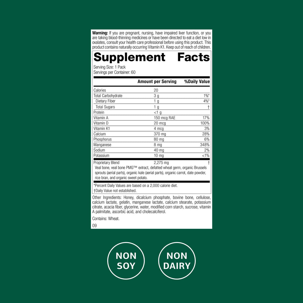 Standard Process Bone Health Pack individual packets designed for convenient daily use.