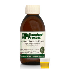 Standard Process Calamari Omega-3 Liquid bottle front view supports heart and brain health