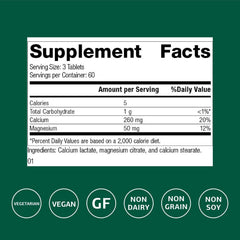 Standard Process calcium lactate bottle packaging for vegan and gluten-free users.