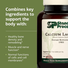 Standard Process Calcium Lactate label shows calcium and magnesium micronutrients for balanced nourishment