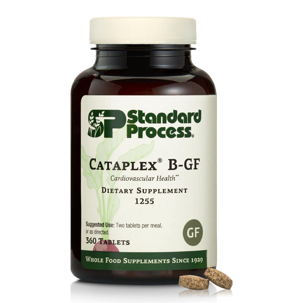 Standard Process Cataplex B-GF bottle for daily energy and gluten-free use.