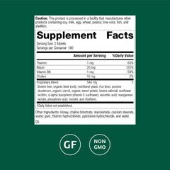 Standard Process Cataplex B-GF tablets closeup showing easy daily intake.