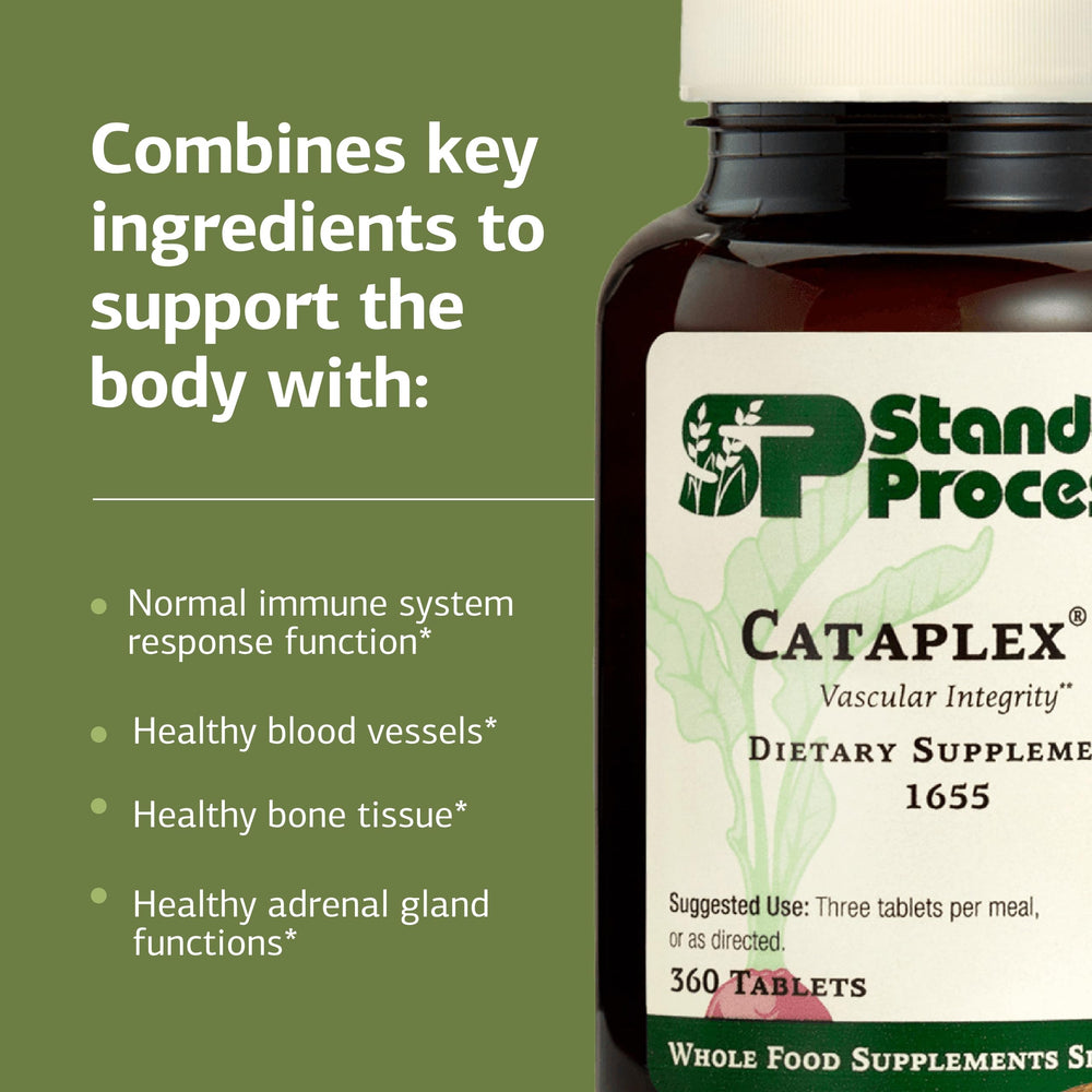 Standard Process Cataplex C bottle front signals trusted immune and connective tissue support.