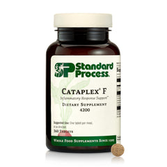 Standard Process Cataplex F bottle with tablets for energy metabolism support