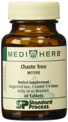 Standard Process Chaste Tree 40 Tabs bottle showing the label for hormone support.