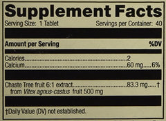 Standard Process Chaste Tree 40 Tabs dosage bottle photo communicates easy daily use.