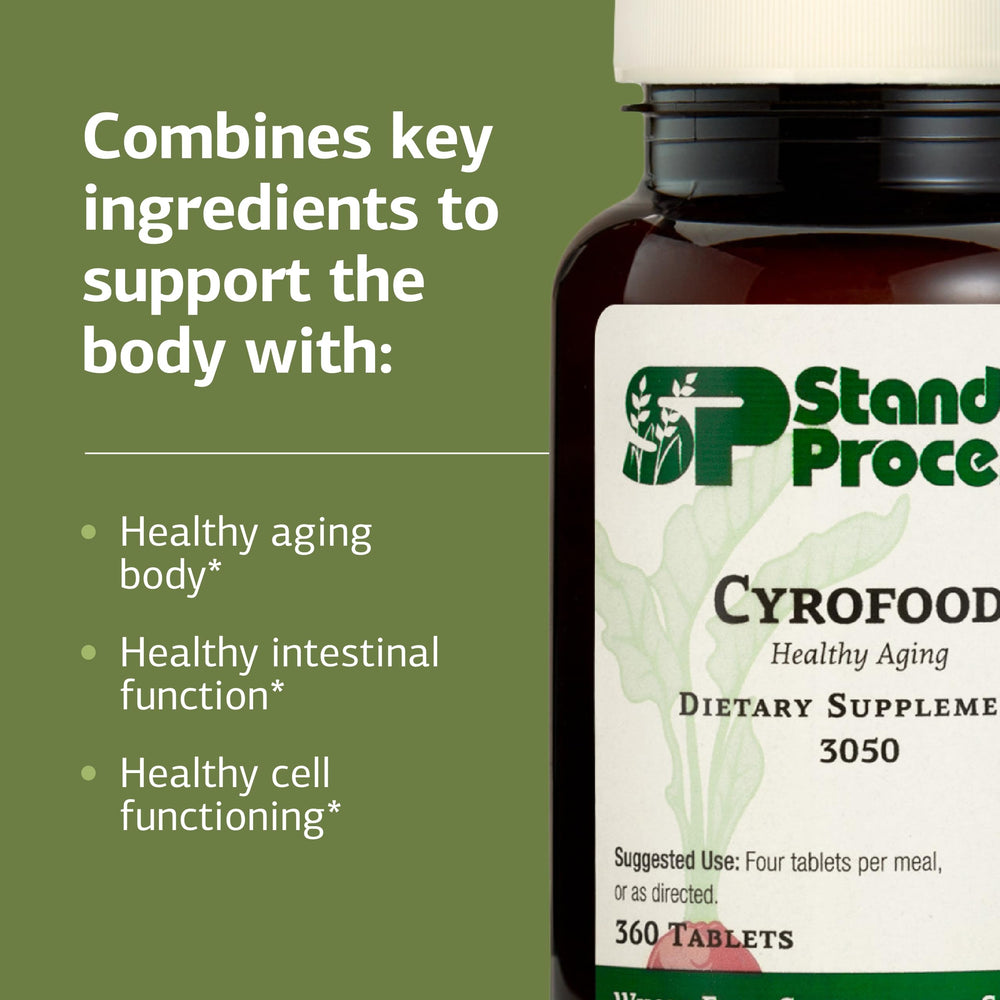 Standard Process Cyrofood reishi and shiitake powder close-up indicating premium mushrooms.