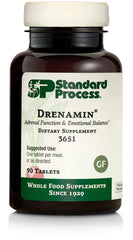 Standard Process Drenamin bottle and label for adrenal support.