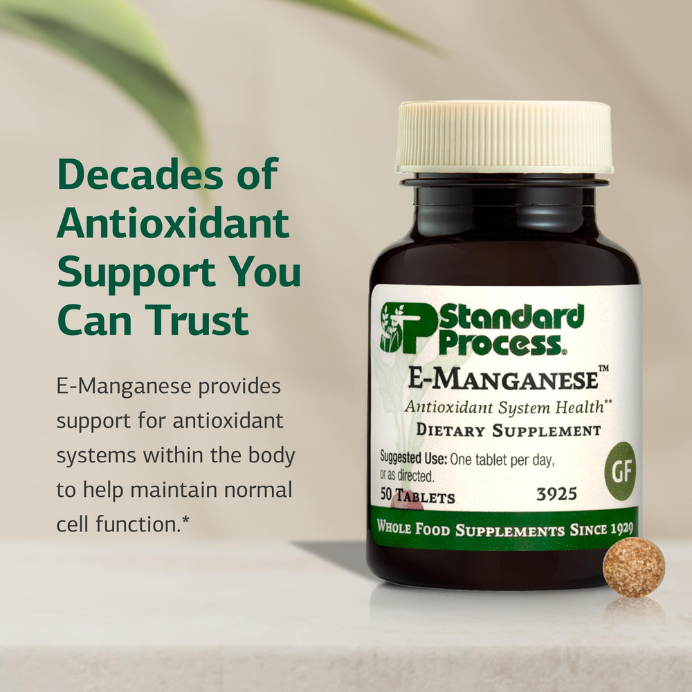 Standard Process E-Manganese blend emphasizing nutrient-dense ingredients