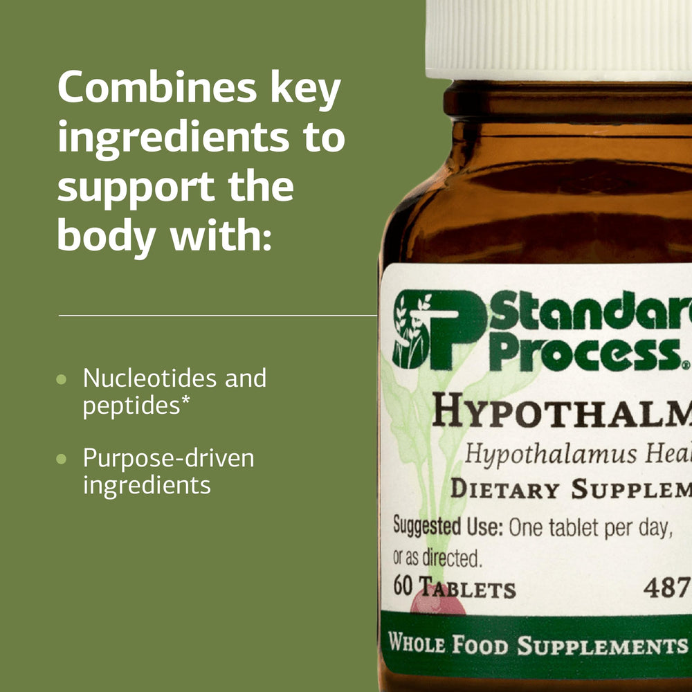 Standard Process Hypothalmex ingredient blend label emphasizes gluten-free and dairy-free features