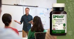 Standard Process Magnesium Lactate label shows 200 mg per serving.