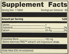 Close-up of Standard Process Mammary PMG tablets for daily gland support.