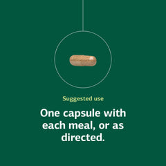Person taking Multizyme tablets for daily digestive support during meals.